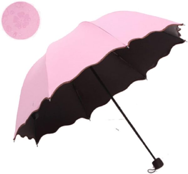 Sun rain Umbrellas parasol with  blooming material Travel Foldable compact Umbrellas