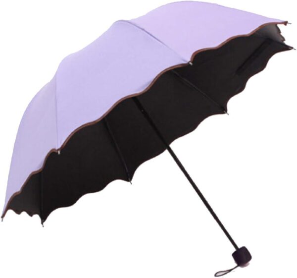 Travel Foldable compact Umbrellas Sun rain Umbrellas parasol with  blooming material