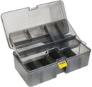 Fishing Lures Box, Double Layers Large Capacity Plastic Fishing Bait Hooks Box with Removable Dividers, Multifunctional Tackle Storage Box for Angler