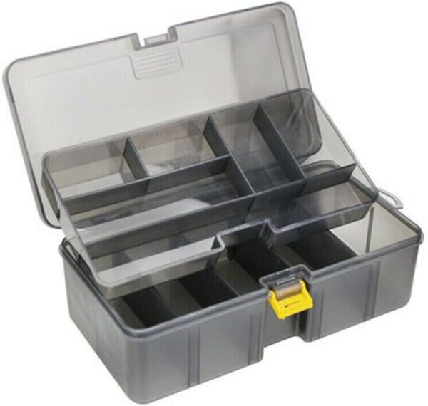 Fishing Lures Box, Double Layers Large Capacity Plastic Fishing Bait Hooks Box with Removable Dividers, Multifunctional Tackle Storage Box for Angler