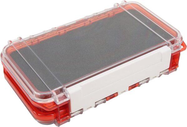 Fish Tackle Storage Box, Multi Compartment Portable PP Fishing Tackle Trays for River Fishing (Red)