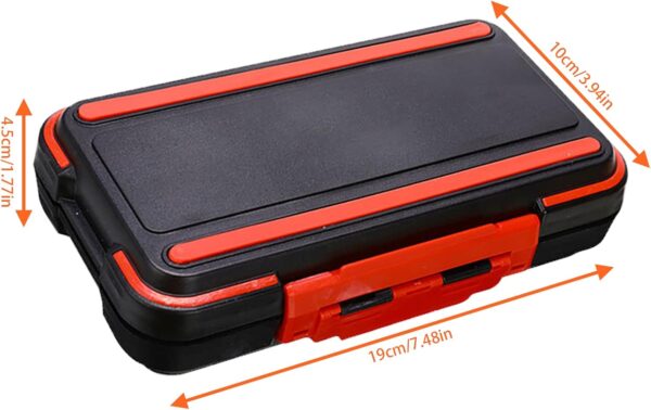 Fishing Lure Box, Waterproof Portable Lightweight Tackle Storage Box with Rubber Shock Absorber, Plastic Fishing Accessories Box for Angler (Orange L) - Image 2