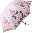 Vintage Lace UV Sun Parasol Folding 3D Flower Embroidery Umbrella