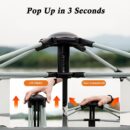 Instant Tent, Pop Up Tent, Camping Tent for 4 Person, 2 Mesh Windows & 2 Doors, Easy Set Up Tent with Vestibule & Rainfly