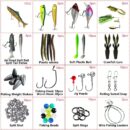 Fishing Lures Kit Set, Baits Tackle Including Crankbaits, Topwater Lures, Spinnerbaits, Worms, Jigs, Hooks, Tackle Box and More Fishing Gear Lures for Bass Trout