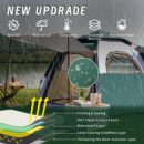 Camping Tent Large Tent 87" L 73" W 40" H with Instant Setup Outdoor Tent with 2 Doors,3 Windows,Removable Rainfly, Hexagonal Moisture-Proof Pad and Carry Bag,4/6/8 Person Weatherproof Tent