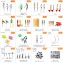 327PCS Fishing Lures Tackle Bait Kit Set, Tackle Box with Tackle Included, Crankbaits, Worms, Spinner, Weights, Hooks & Other Accessories for Freshwater Bass Trout Fishing Gear Gifts for Men